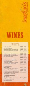 Faustino's wine list - Midhurst